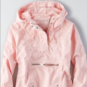 AEO Pink Pullover Anorak Jacket